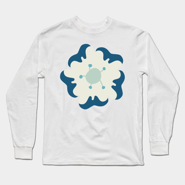 Ornamental Flower Long Sleeve T-Shirt by Design Anbay